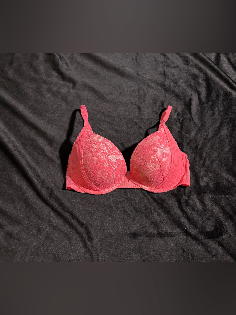 Victoria's Secret Hot Pink Lace Underwire Bra